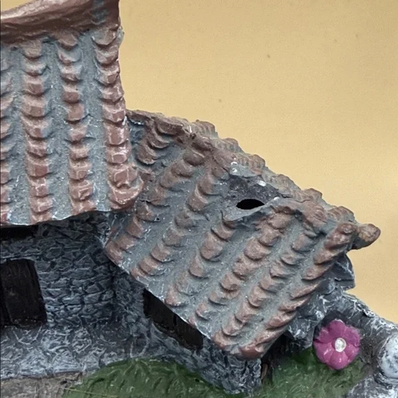 Grey Tiered Cottage Fountain Planter with Purple & Blue Flower Accents - Picture 5 of 5